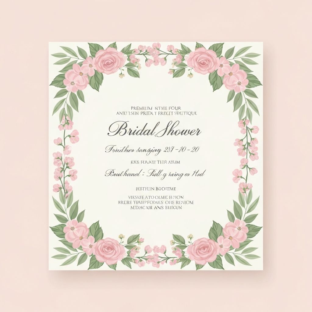 Bridal shower invitation design